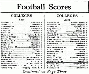 College Football Scores 10/26/1941