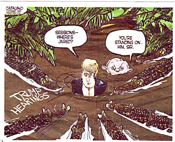 Political Cartoon - Trump & Sessions re: Kushner