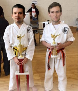 Trump Jr. & Kushner with trophies