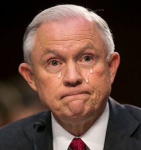 Jeff Sessions tears up